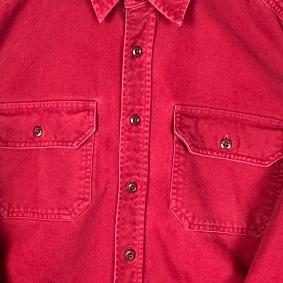 Woolrich Red Flannel Long Sleeve Button Up Shirt Men's Size‎ L - Picture 6 of 12
